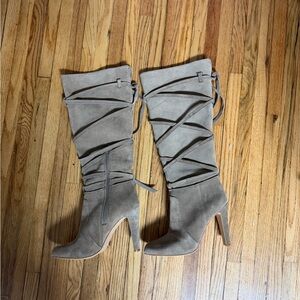 Vince Camuto Taupe Heeled Boots